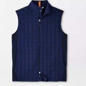 Peter Millar Full Zip Performance Flannel Golf  Vest MF23EZ46B Size XL $220